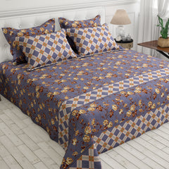 Xara Lavender Floral Bed Sheet Set - 8669-8670