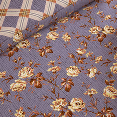 Lavender Bloom Xara 8 Pcs King Reversible Quilt Cover Set Bedsheet