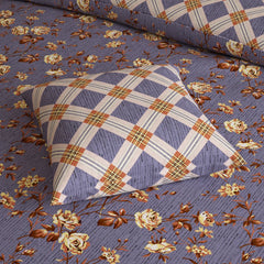 Lavender Bloom Xara 8 Pcs King Reversible Quilt Cover Set Bedsheet