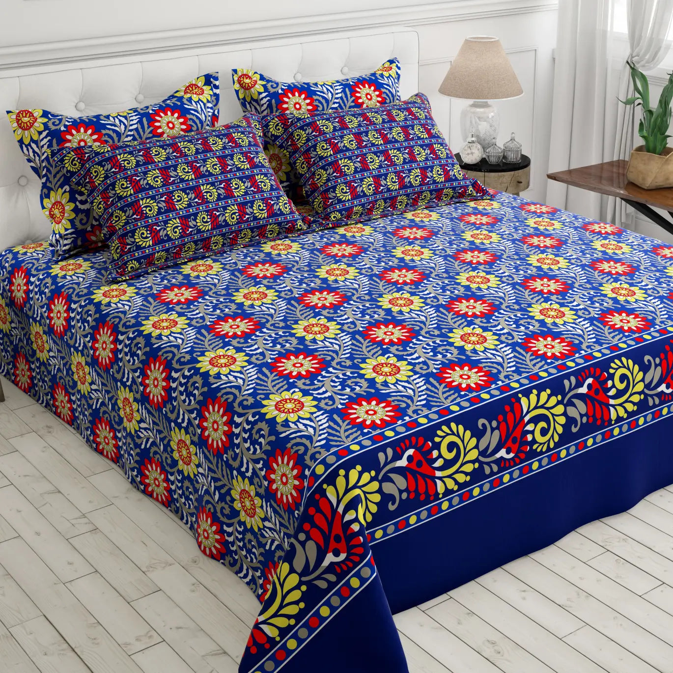 Bedsheet set with 4 pillowcases 8699