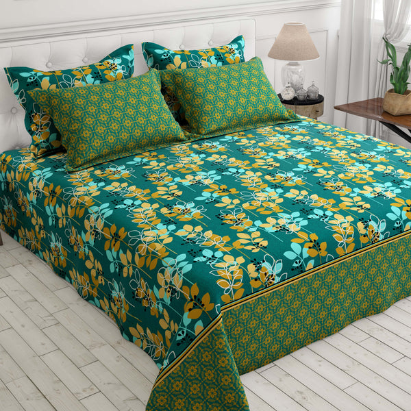 OPULENT TEAL FOLIAGE Xara Bed Sheet