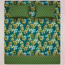 OPULENT TEAL FOLIAGE Xara Bed Sheet