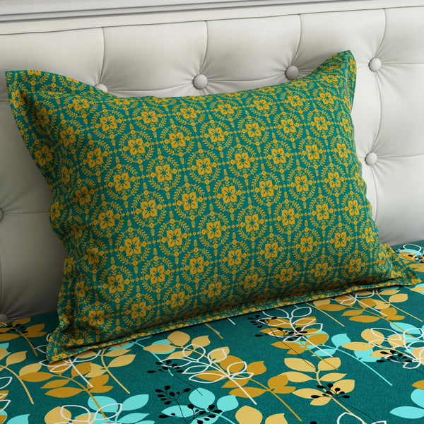 OPULENT TEAL FOLIAGE Xara Bed Sheet