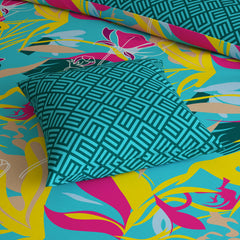 Xara 8 pcs king reversible quilt cover set bedsheet 8753