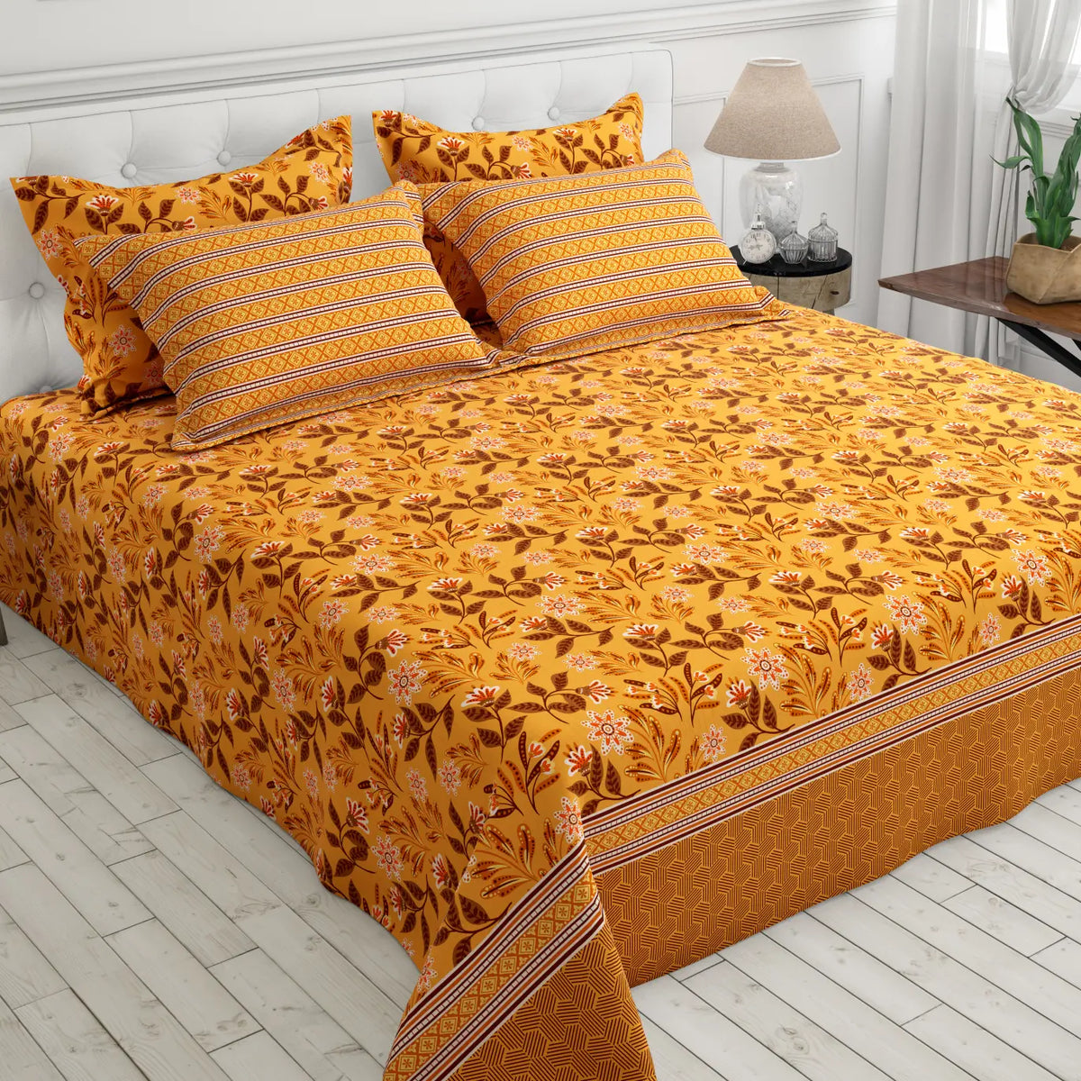 Bedsheet set with 4 pillowcases 8765