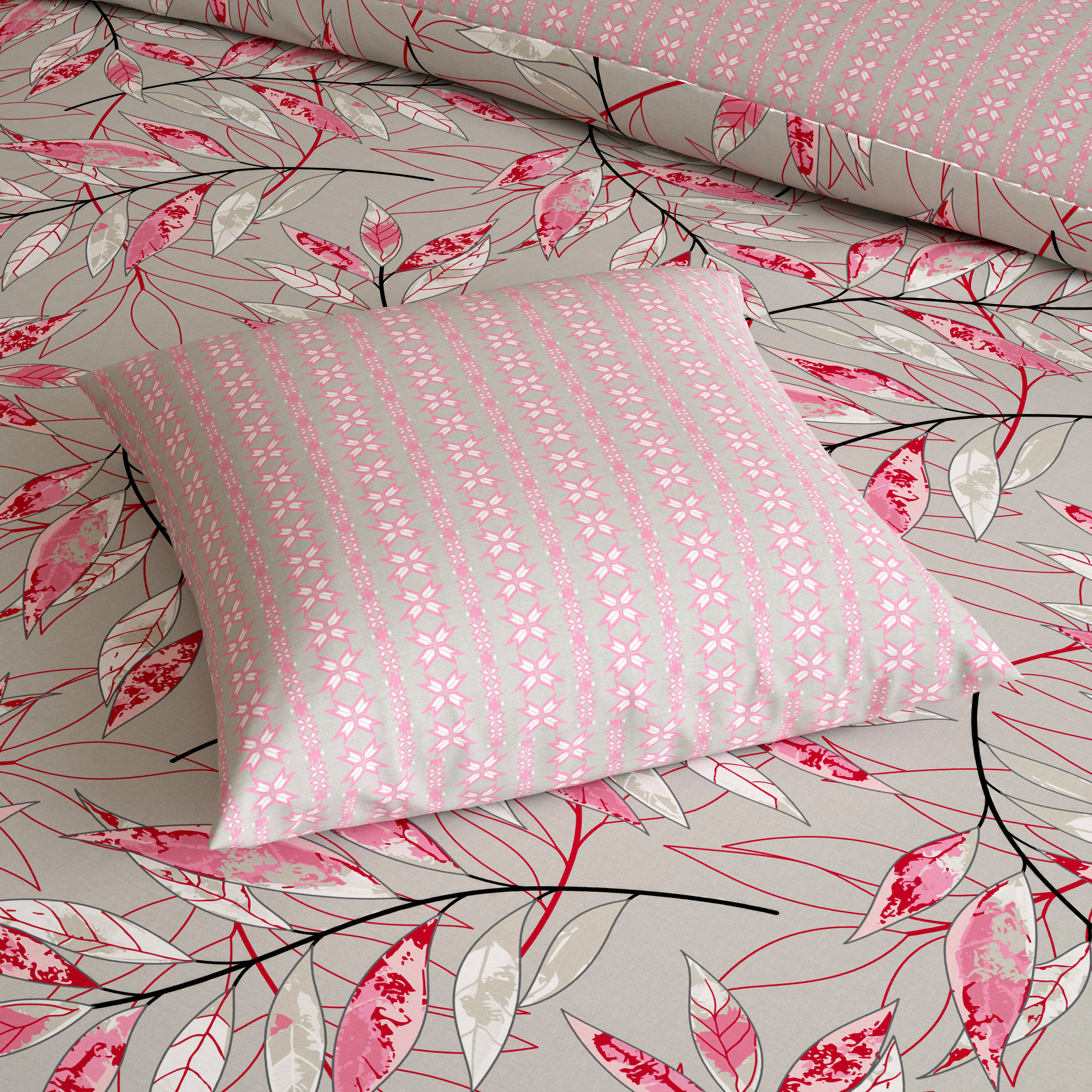 Xara 8 pcs king reversible quilt cover set bedsheet 8776