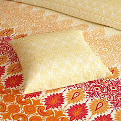 SAFFRON BLOOM Xara 8 Pcs King Reversible Quilt Cover Set Bedsheet