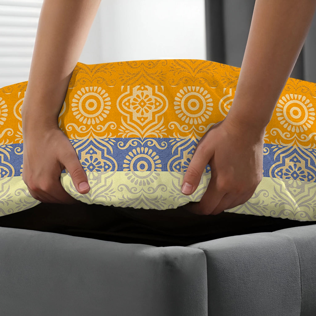 SUNSET MEDALLION STRIPES Xara Fitted Bed Sheet Set