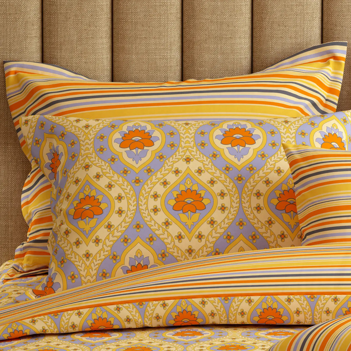 SUNNY GRID Xara 8 Pcs King Reversible Quilt Cover Set Bedsheet