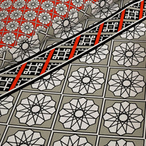 GEOMETRIC WEAVE Xara 8 Pcs King Reversible Quilt Cover Set Bedsheet