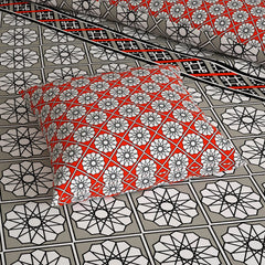 GEOMETRIC WEAVE Xara 8 Pcs King Reversible Quilt Cover Set Bedsheet