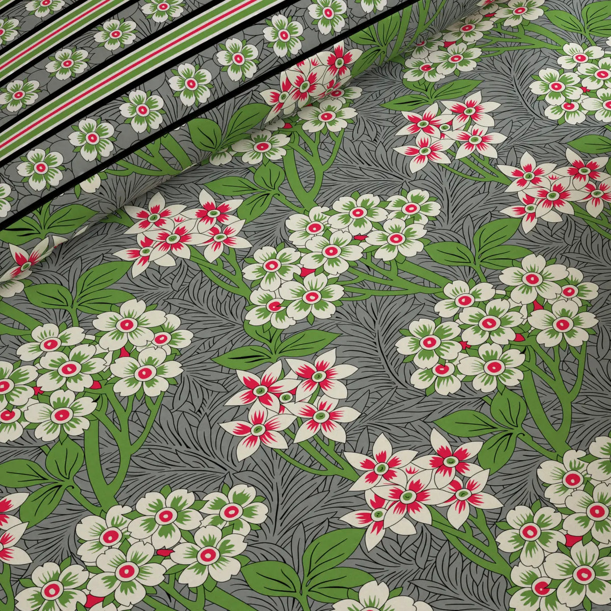 MOSS FLORAL Xara 8 Pcs King Reversible Quilt Cover Set Bedsheet