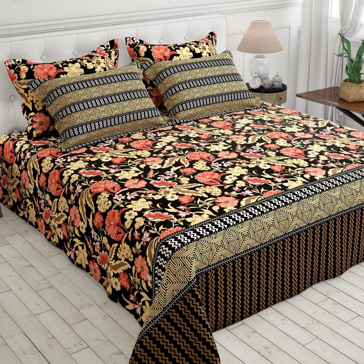 Bedsheet set with 4 pillowcases 8852