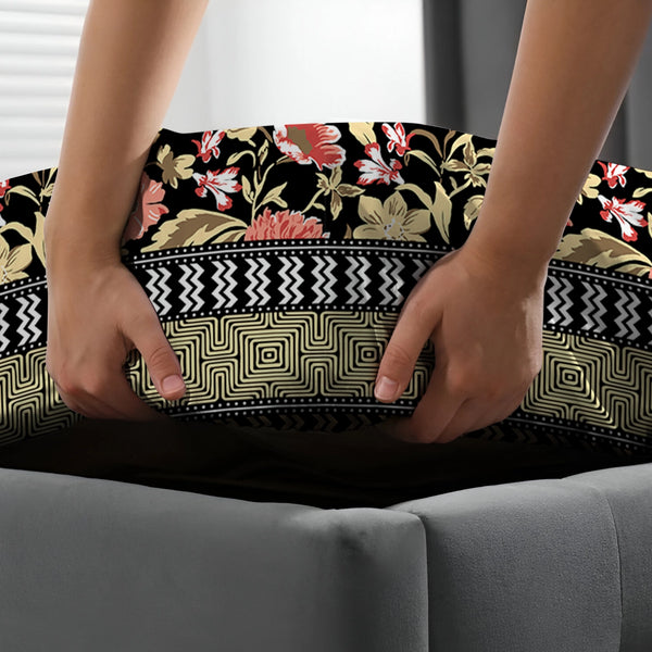FLORAL BROCADE Xara Fitted Bed Sheet Set