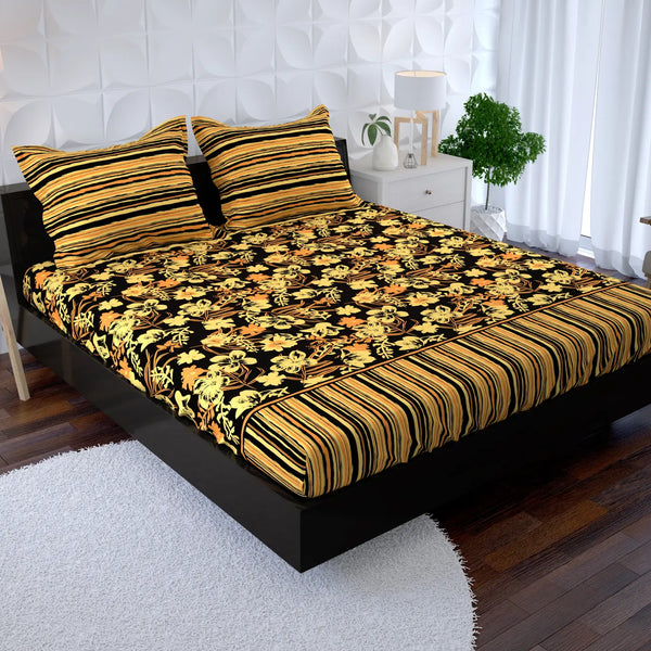 SUNSHINE BLOOM Xara Fitted Bed Sheet Set