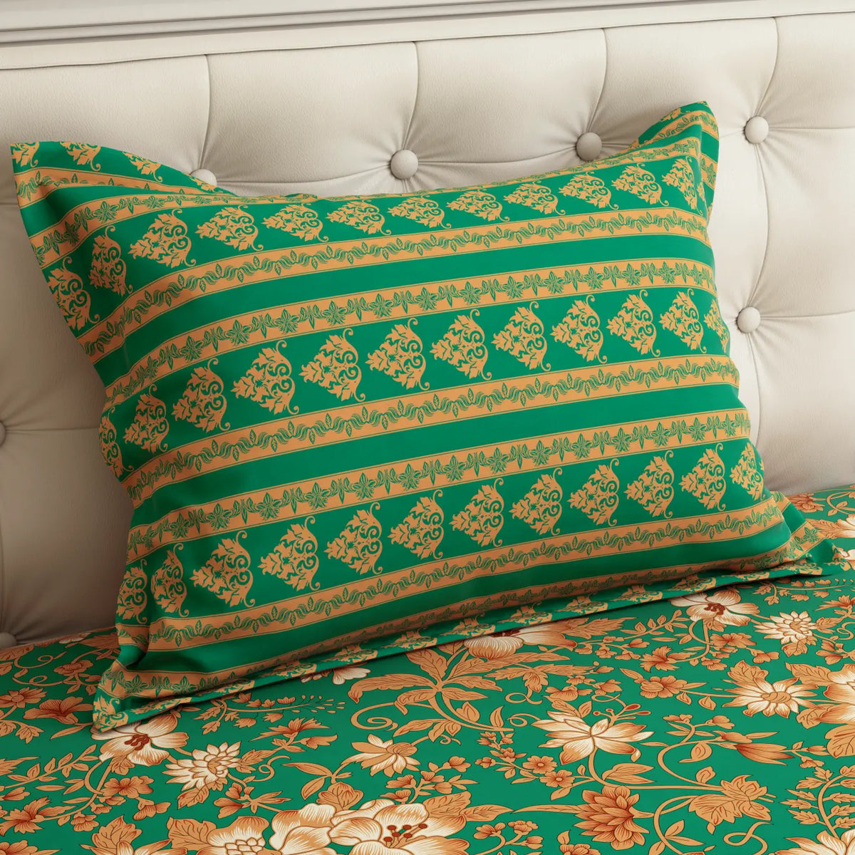 GREEN HARMONY  XARA BED SHEET SET