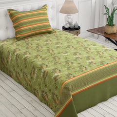 GREEN OVERLAY XARA BED SHEET SET