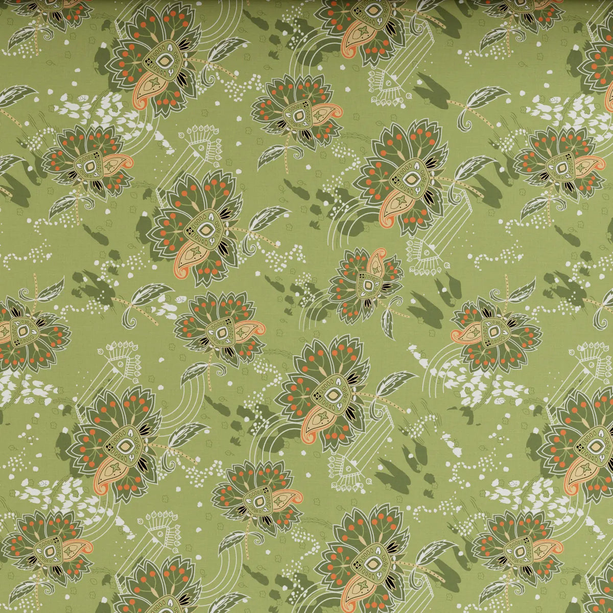GREEN OVERLAY XARA BED SHEET SET