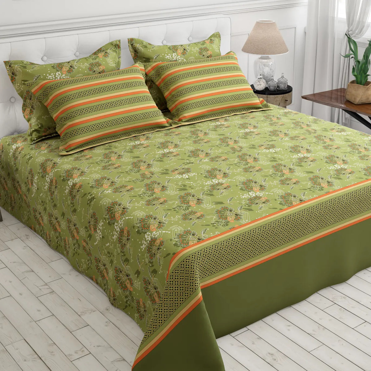 Bedsheet set with 4 pillowcases 8902