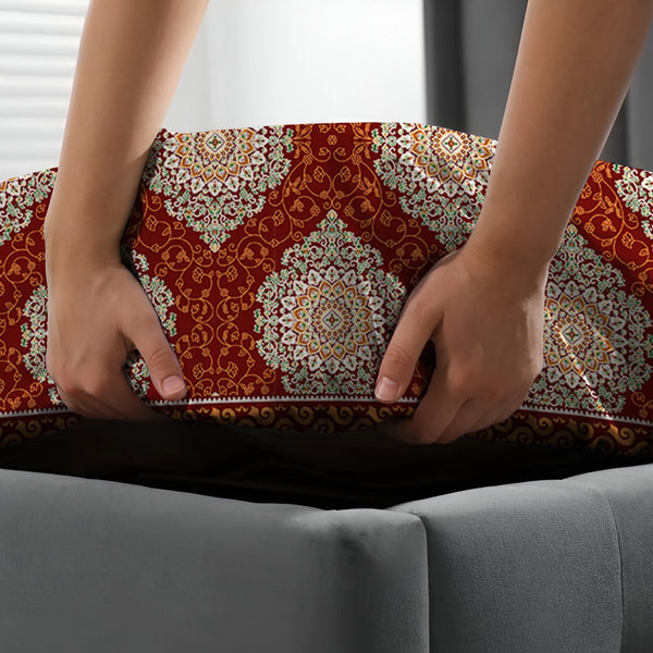 TERRACOTTA JAAL XARA FITTED BED SHEET SET