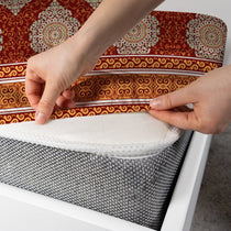 TERRACOTTA JAAL XARA FITTED BED SHEET SET