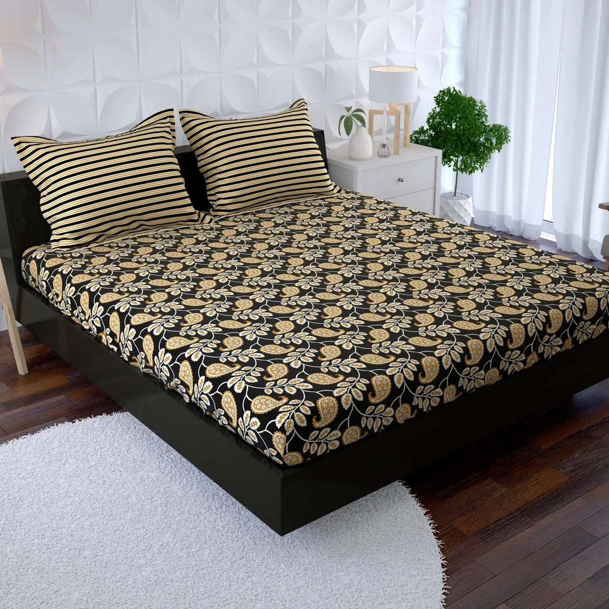 VENITIAN MARBLE  Xara Fitted Bed Sheet Set