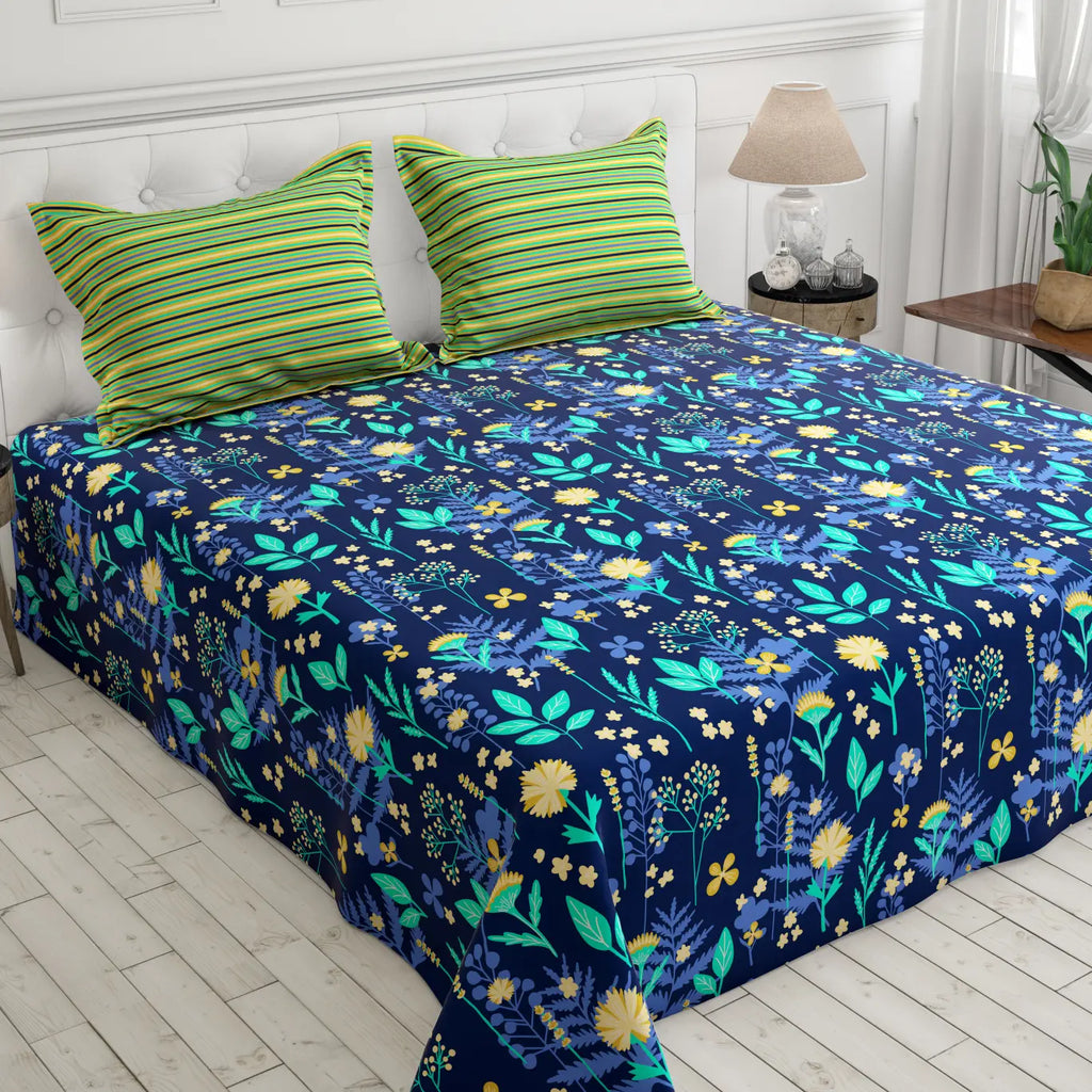 SAPPHIRE LEAF XARA BED SHEET SET