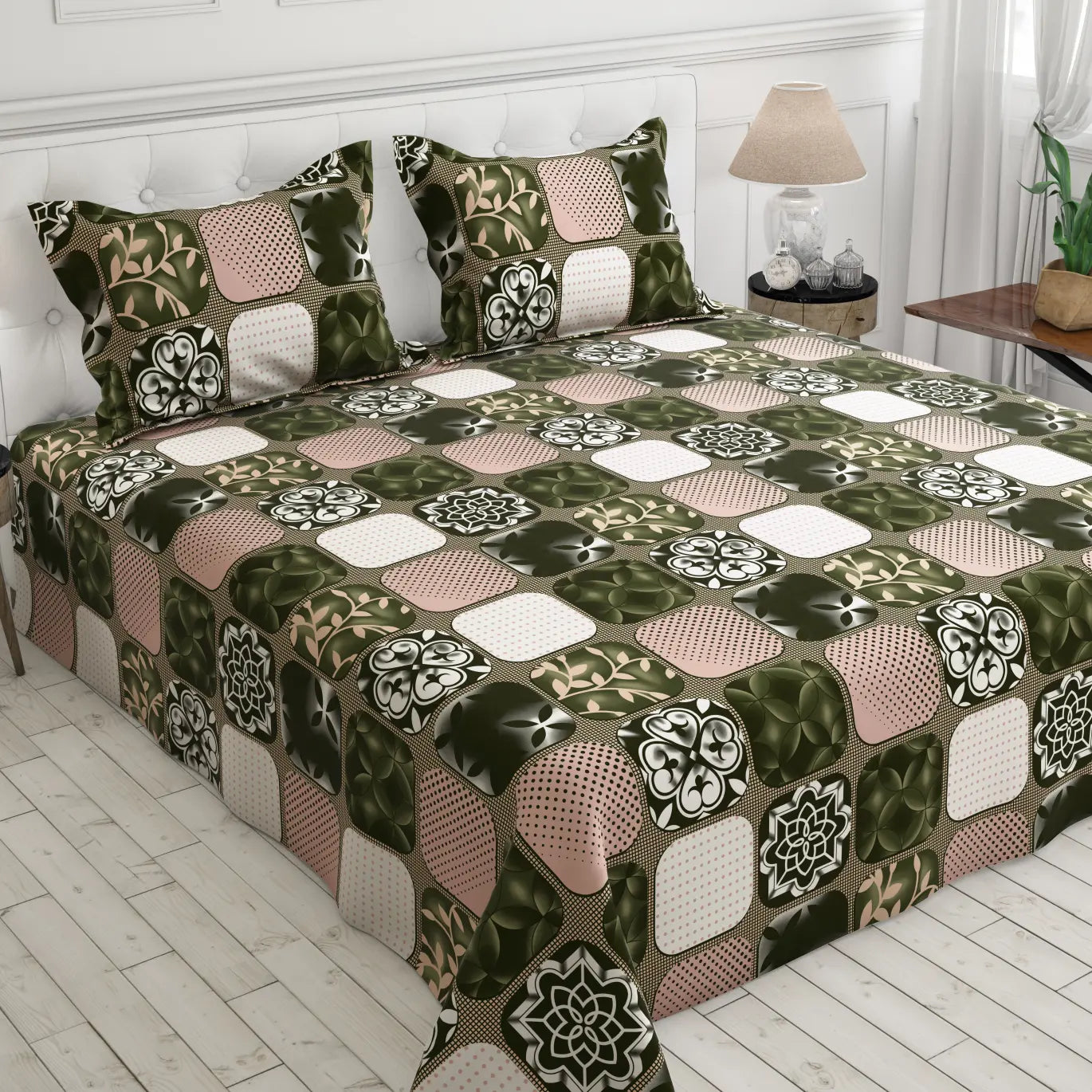 Sateen Bed Sheet Set - 8973