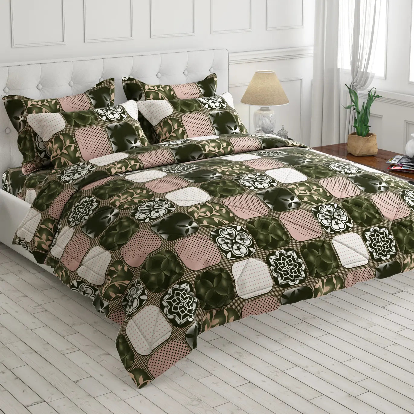Sateen 6-pcs comforter set 8973
