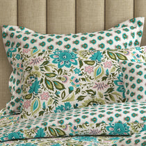 SEA FLORA Xara 8 Pcs King Reversible Quilt Cover Set Bedsheet