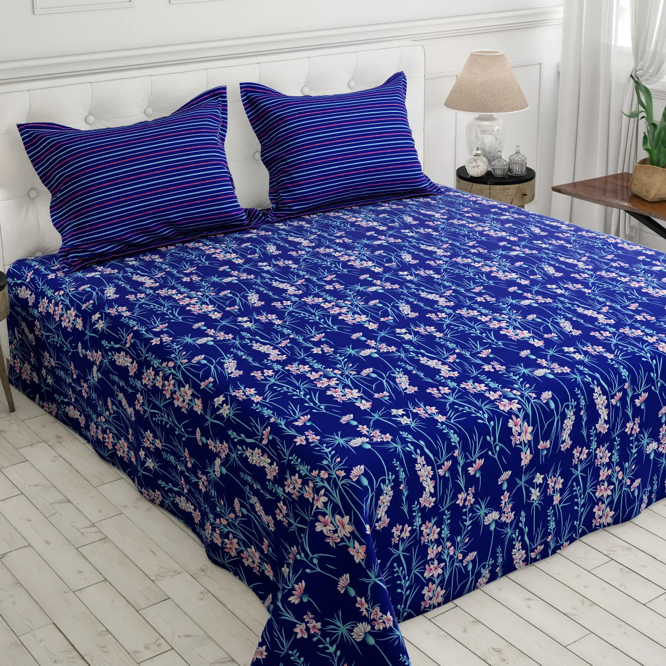 Xara Bed Sheet Set - 9002-03 (Blue)