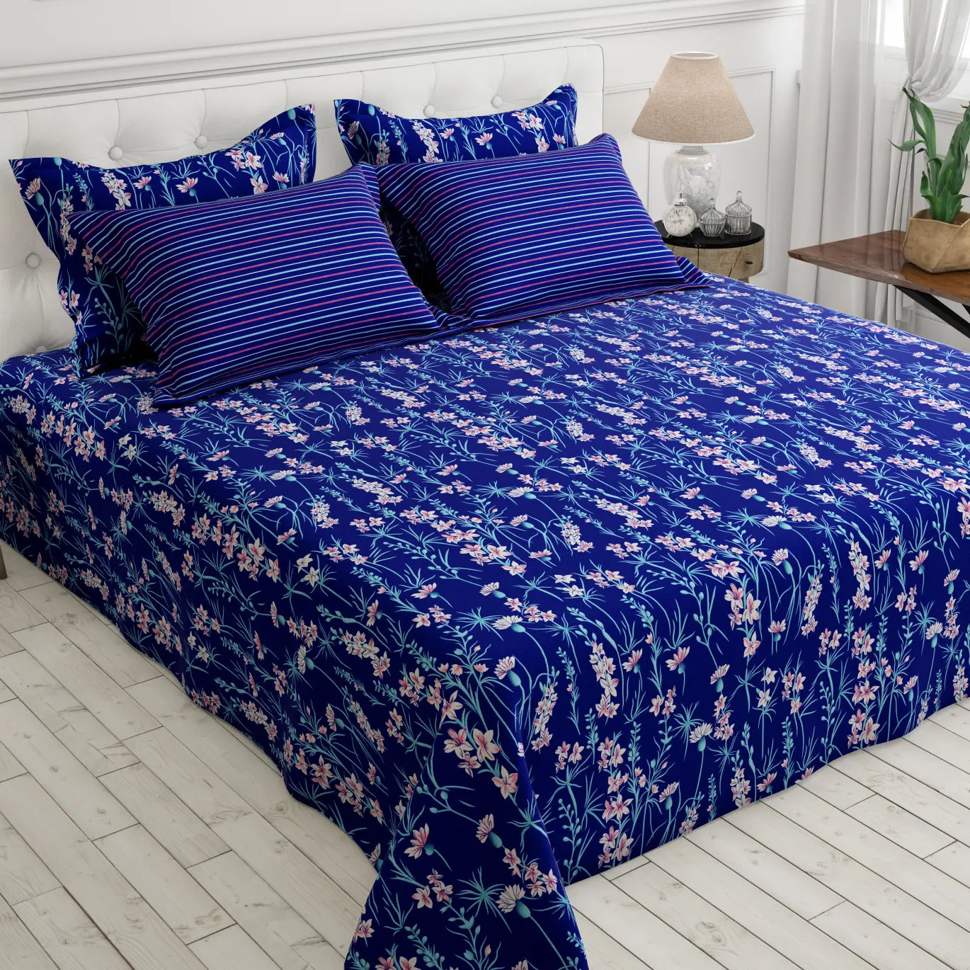 Xara Bed Sheet Set - 9002-03 (Blue)