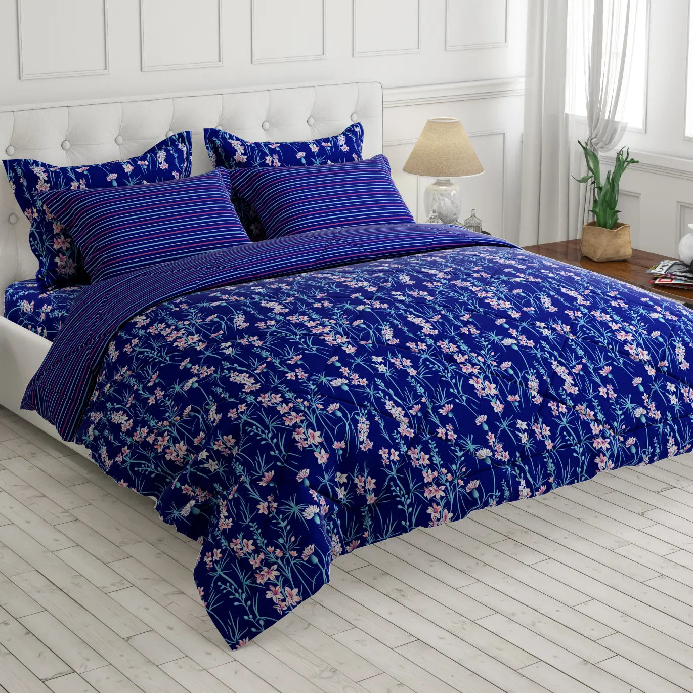 Xara 6-pcs comforter set 9002-03 (Blue)