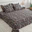 DARK FLORAL SATEEN BED SHEET