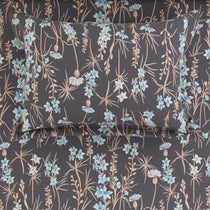 DARK FLORAL SATEEN BED SHEET