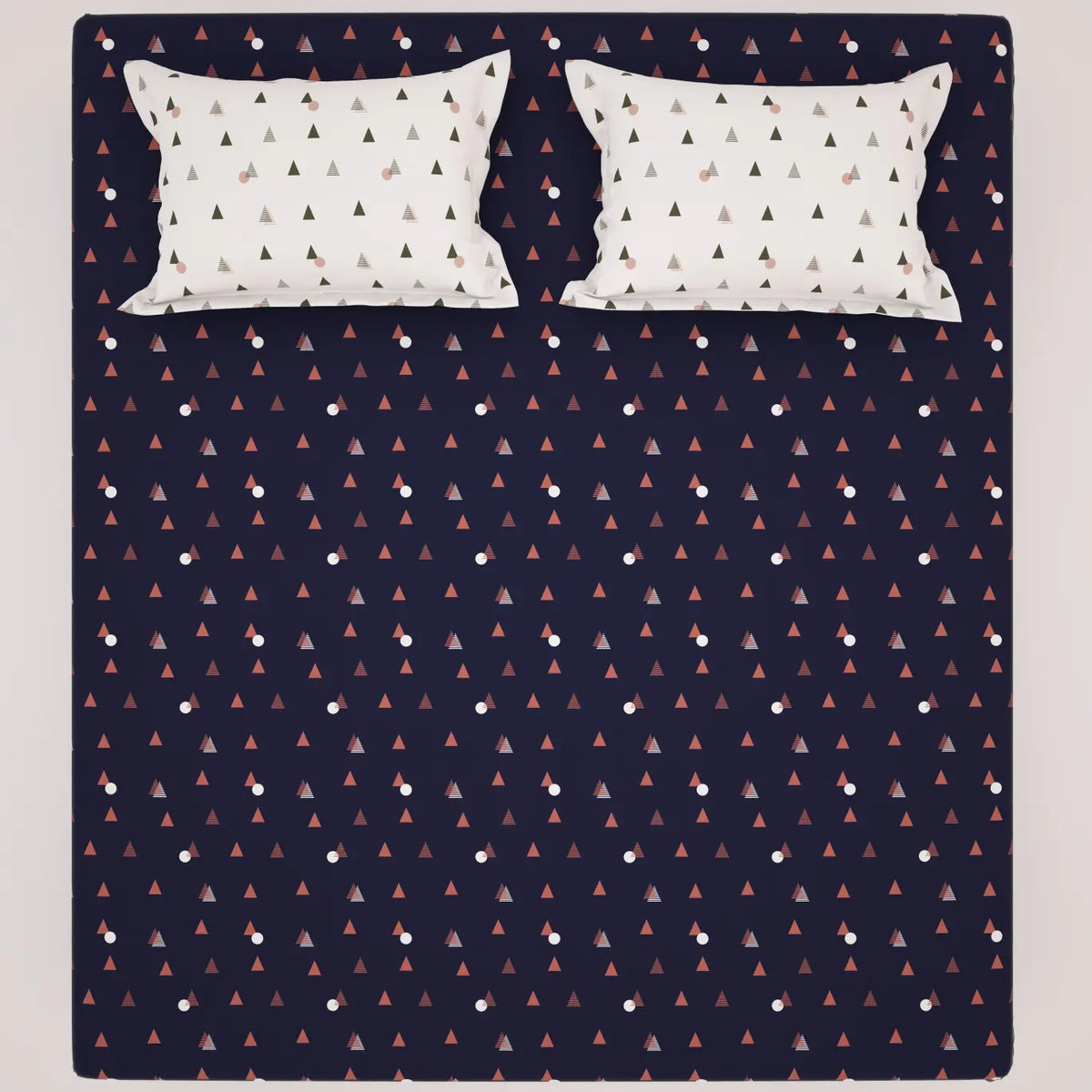 BLUE PRISM Sateen Bed Sheet Set