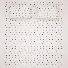 WHITE AURA Sateen Bed Sheet Set