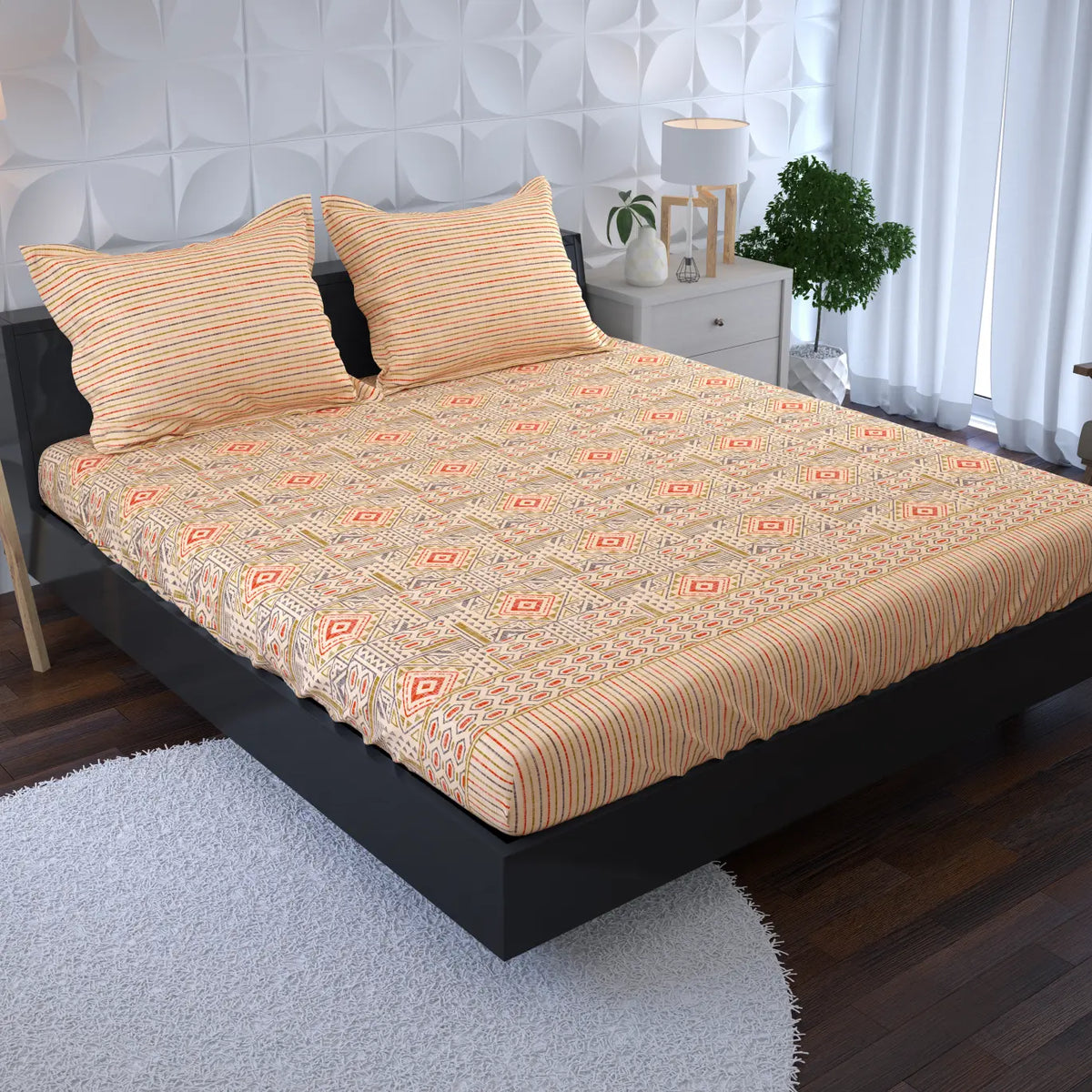 Xara Fitted Bed Sheet Set 9058-59