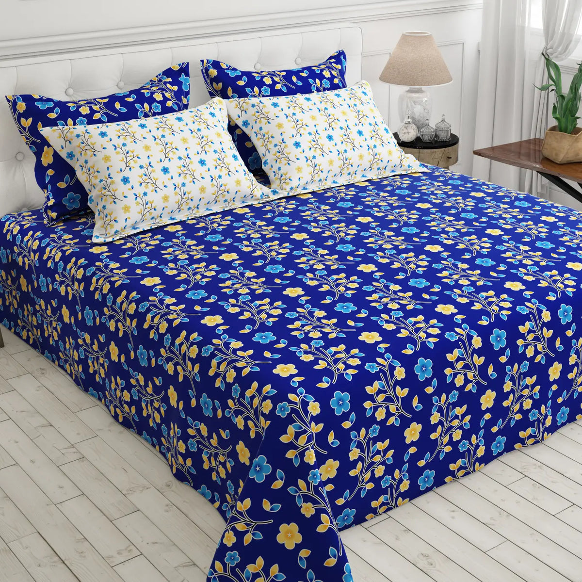 Bedsheet set with 4 pillowcases 9067