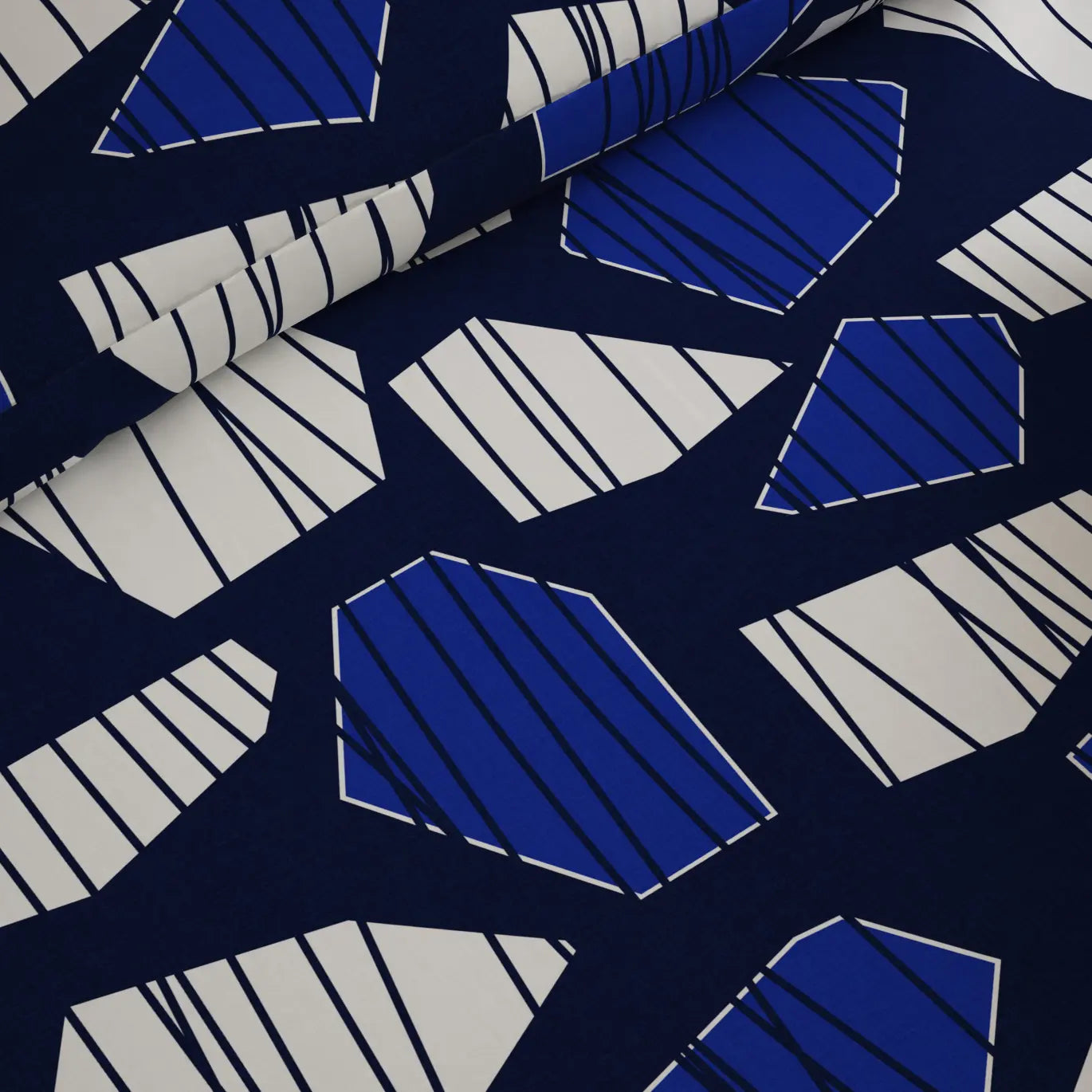 Sateen 8 Pcs King Quilt Cover Set Bedsheet 9081-Blue