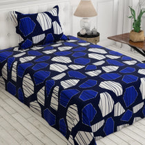 BLUE ESSENCE SATEEN BED SHEET SET