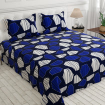 BLUE ESSENCE SATEEN BED SHEET SET