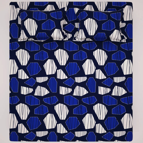 BLUE ESSENCE SATEEN BED SHEET SET