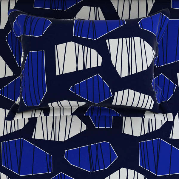 BLUE ESSENCE SATEEN BED SHEET SET
