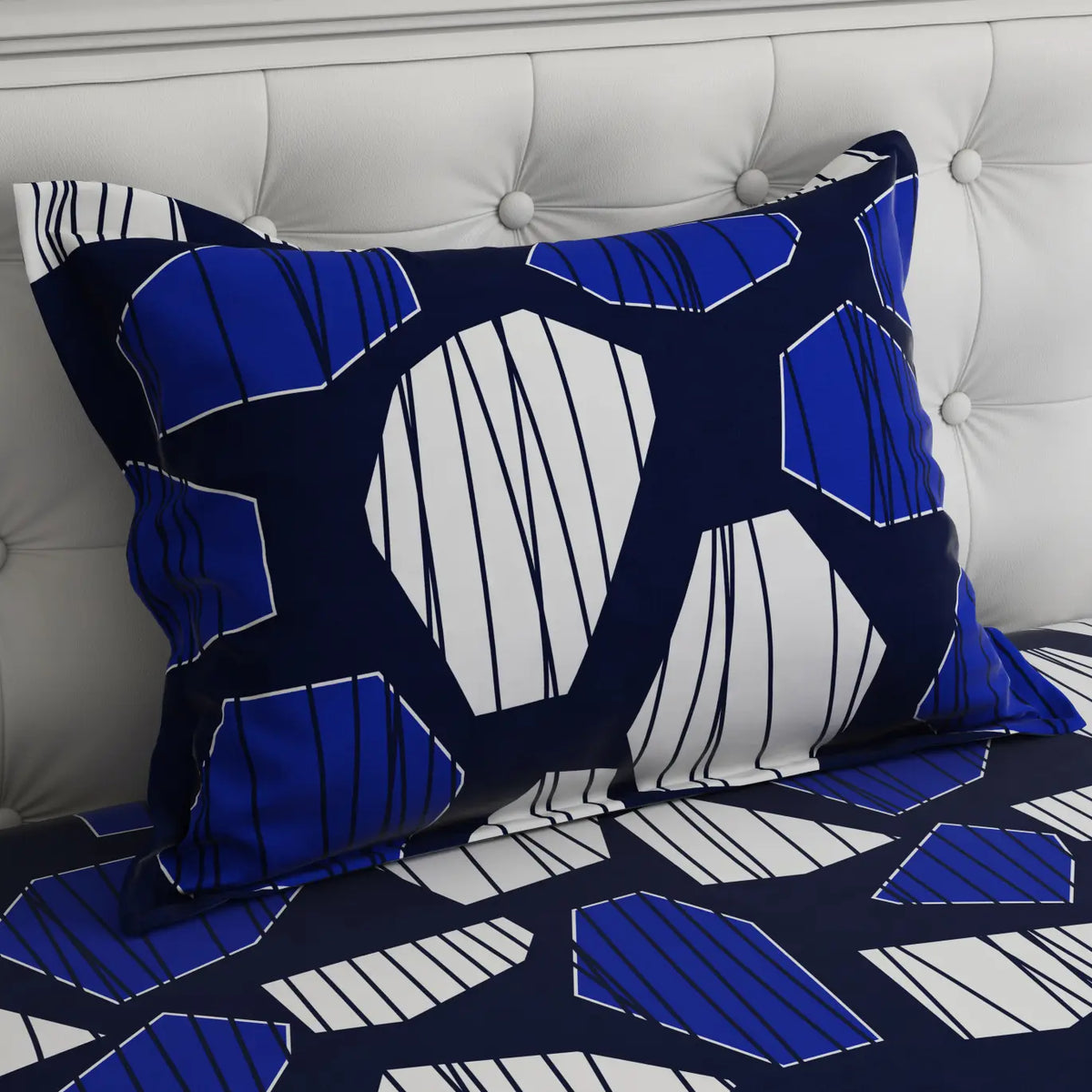 BLUE ESSENCE SATEEN BED SHEET SET
