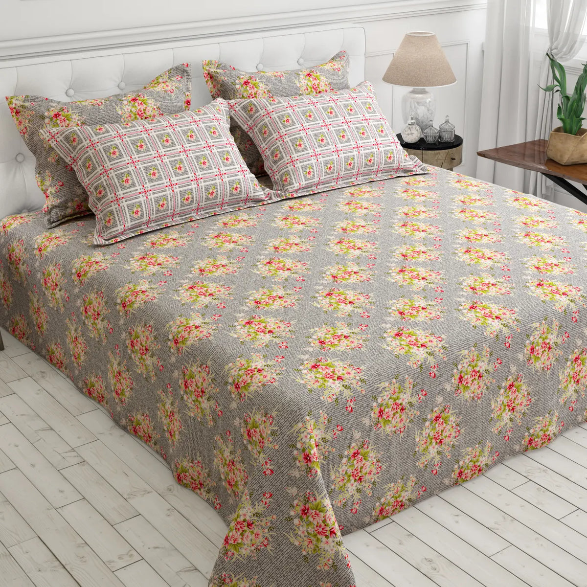 Bedsheet set with 4 pillowcases 9130