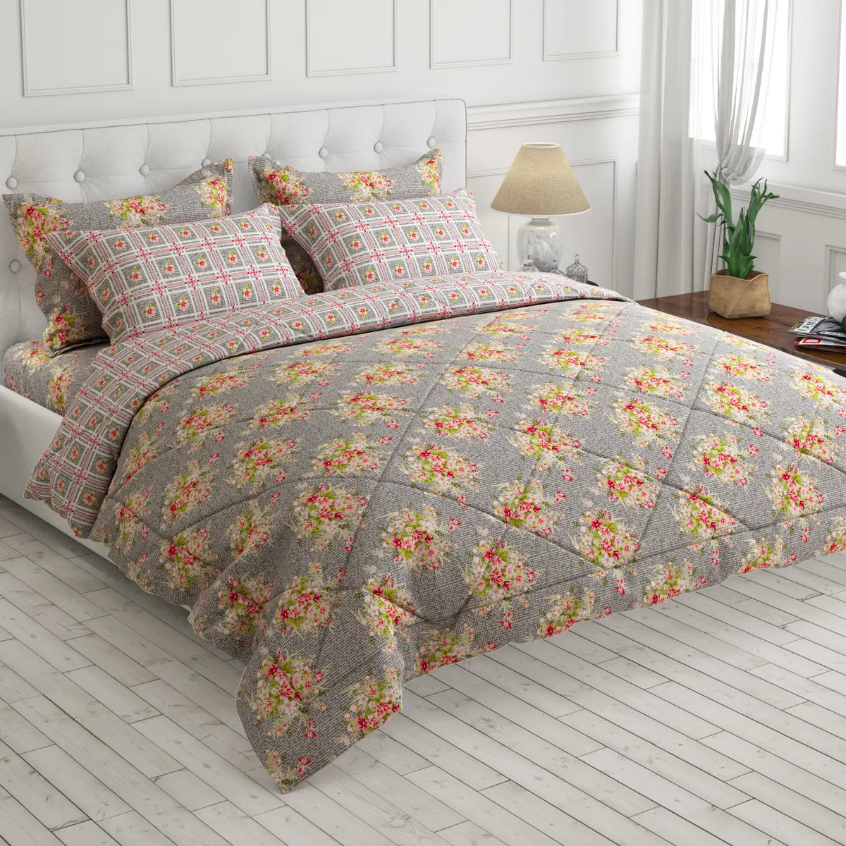 SOFT FLORAL  6-Pcs Comforter Set