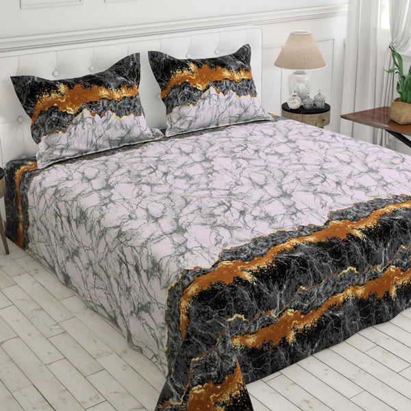 LAVA MARBLE SATEEN BED SHEET SET