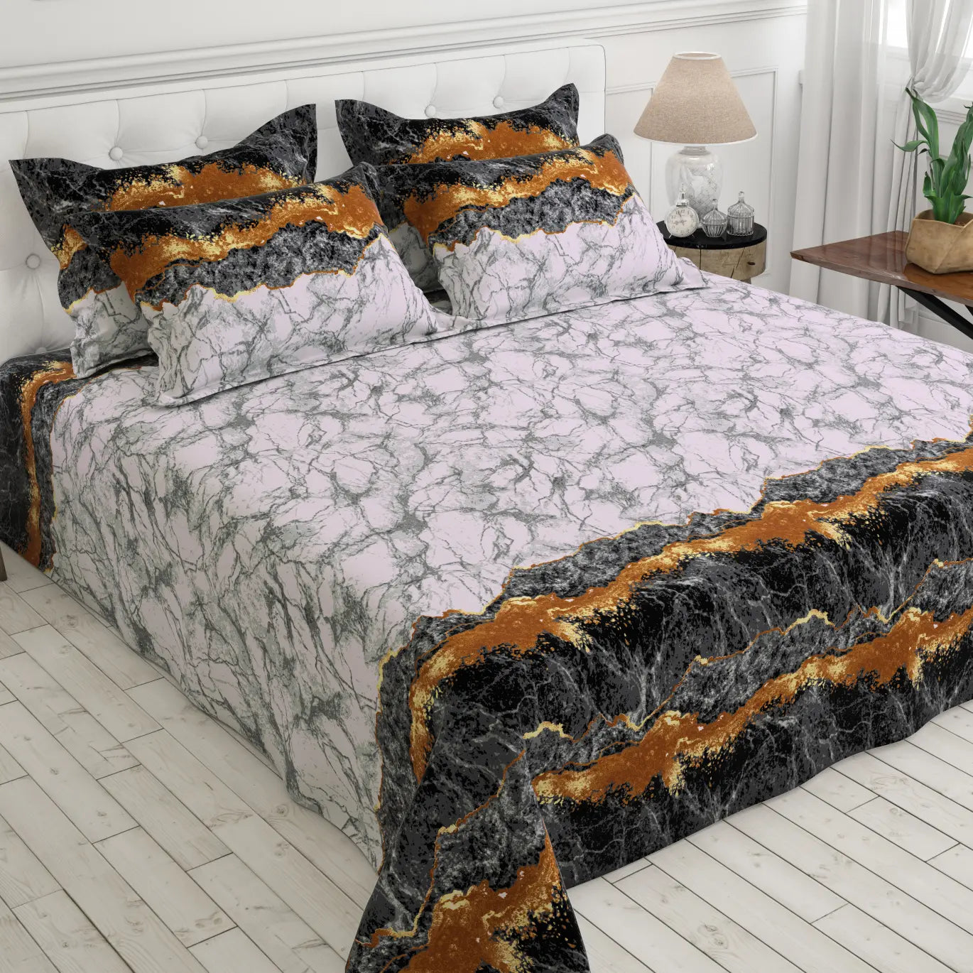 Sateen Bed Sheet Set - 9133