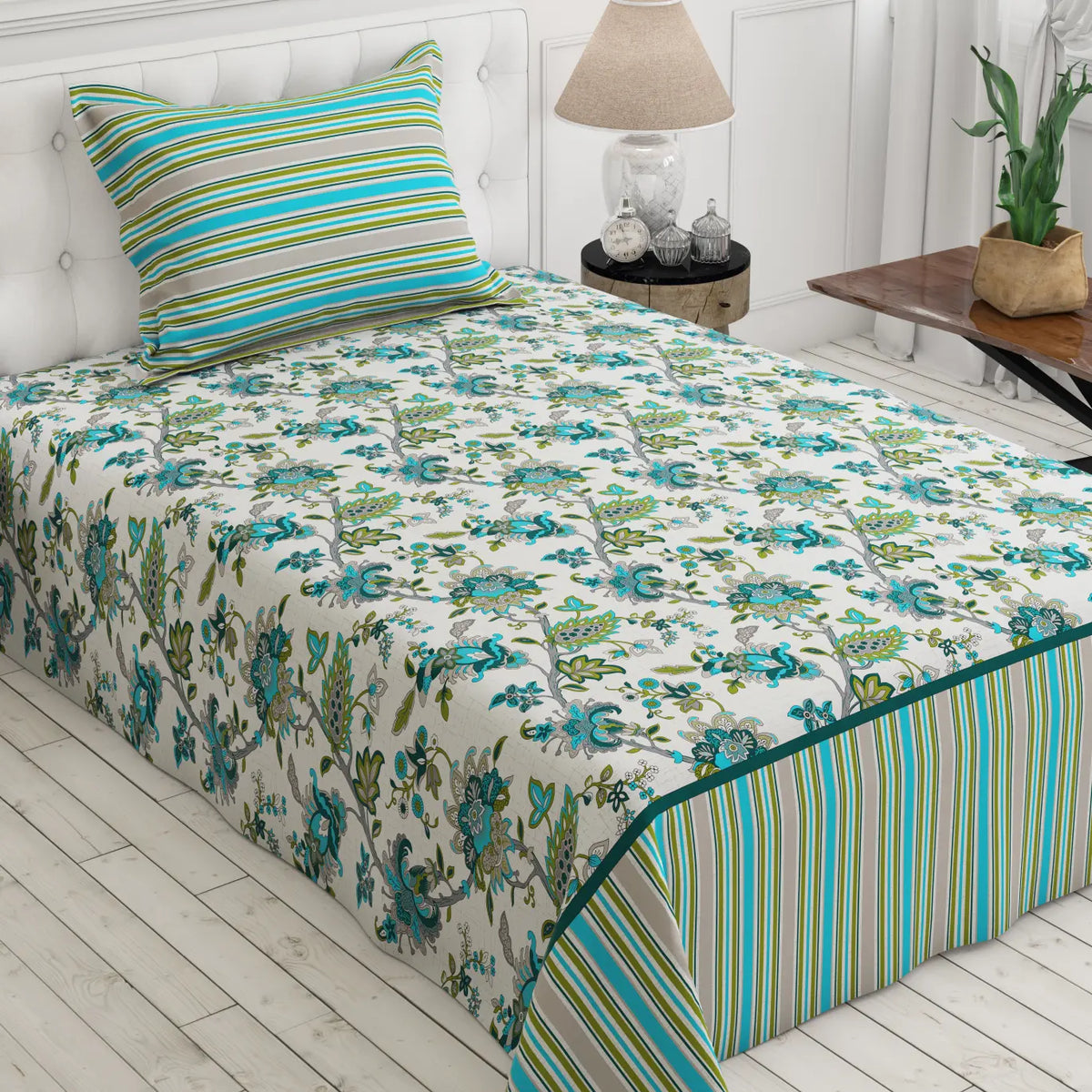 AQUA BLOOM XARA BED SHEET SET